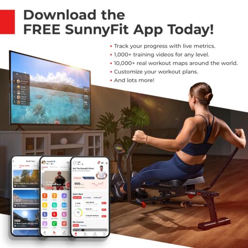 Sunny Health & Fitness Essential Smart 2-in-1 Cross Trainer Elliptical Bike, Magnetic Training Machine for Adult/Seniors Home Gym Cardio Exercises, Free SunnyFit App Bluetooth Connection - SF-E322004 - Image 4